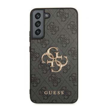 Husa telefon Guess pentru Samsung Galaxy S23+, 4G Metal Logo, Textil, Gri