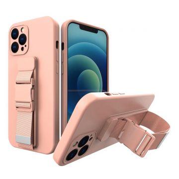 Husa telefon Hurtel pentru Xiaomi Redmi 9A, Airbag cu cordon, TPU, Roz