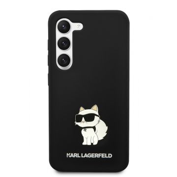 Husa de protectie telefon Karl Lagerfeld pentru Samsung Galaxy S23+, Choupette NFT, Silicon lichid, Negru