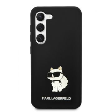 Husa telefon Karl Lagerfeld pentru Samsung Galaxy S23, Choupette NFT, Silicon lichid, Negru