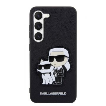 Husa de protectie telefon Karl Lagerfeld pentru Samsung Galaxy S23+, Karl and Choupette NFT, Silicon, Negru