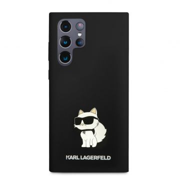 Husa telefon Karl Lagerfeld pentru Samsung Galaxy S23 Ultra, Choupette NFT, Silicon lichid, Negru