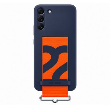 Husa telefon Samsung, Cover with Strap pentru Samsung Galaxy S22+, Navy