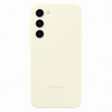 Husa telefon Samsung Galaxy S23+, Silicon, Cream