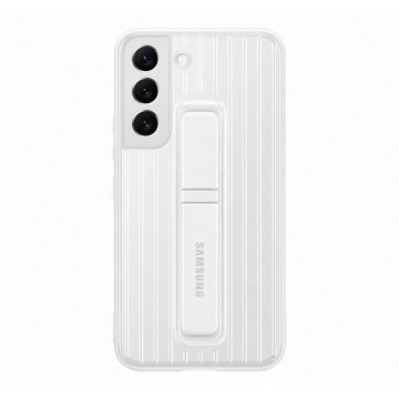 Husa de protectie telefon Samsung, Protective Standing Cover pentru Samsung Galaxy S22+, White