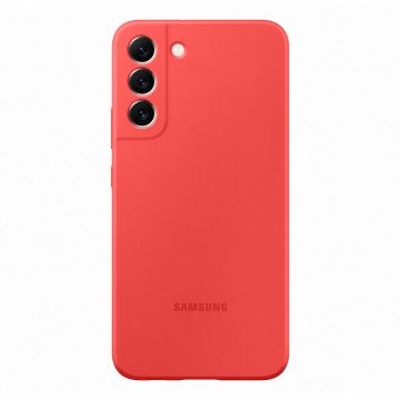 Husa telefon Samsung, Silicone Cover pentru Samsung Galaxy S22+, Coral