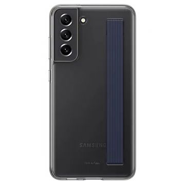Husa telefon Samsung, Slim Strap Cover pentru Samsung Galaxy S21 FE, Black