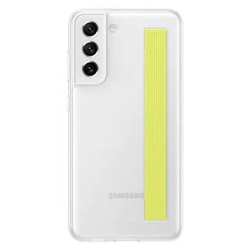 Husa telefon Samsung, Slim Strap Cover pentru Samsung Galaxy S21 FE, White