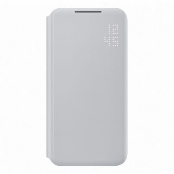 Husa telefon Samsung, Smart LED View Cover pentru Samsung Galaxy S22+, Light Gray