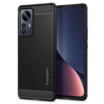 Husa telefon Spigen pentru Xiaomi 12T/12T Pro, Policarbonat, Negru