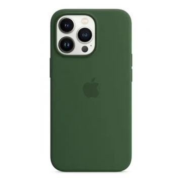 Resigilat - Husa telefon Apple pentru Apple iPhone 13 Pro, Silicone Case, MagSafe, Clover (Seasonal Fall 2021)
