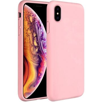 Husa de protectie compatibila cu iPhone XS Max, iPhone 10S Max, ultra slim, din silicon Roz, interior din microfibra silk touch