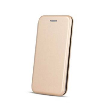 Husa de protectie tip carte pentru Huawei P Smart 2019, Inchidere magnetica, Auriu