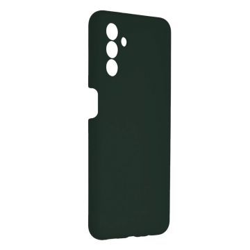 Husa din silicon compatibila cu Samsung Galaxy A04S, silk touch, interior din catifea, Verde inchis