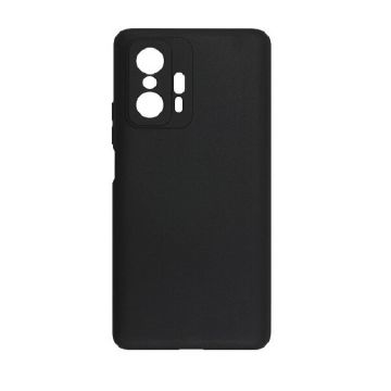 Husa din silicon compatibila cu Xiaomi Mi 11T Pro, silk touch, interior din catifea, Negru