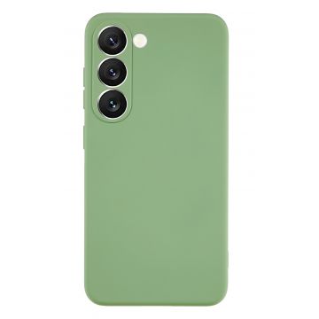 Husa din silicon X-Level compatibila cu Samsung Galaxy S23 Plus, silk touch, interior din catifea, Verde deschis