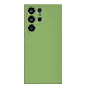 Husa din silicon X-Level compatibila cu Samsung Galaxy S23 Ultra, silk touch, interior din catifea, Verde deschis