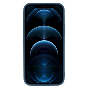 Husa MagSafe pentru iPhone 12 Max, ultra slim, din silicon Albastru, interior din microfibra, silk touch