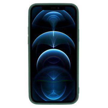Husa MagSafe pentru iPhone 12, ultra slim, din silicon Verde inchis, interior din microfibra,silk touch