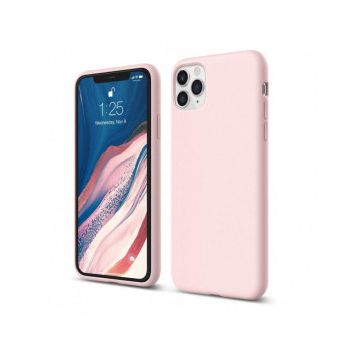 Husa pentru iPhone 11 pro, ultra slim, silk touch, Roz, interior din catifea, protectie camera, protectie ecran