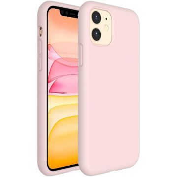 Husa pentru iPhone 11, ultra slim, silk touch Dusty Roz, interior din catifea, protectie camera, protectie ecran