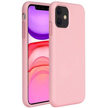 Husa pentru iPhone 11, ultra slim, silk touch Roz, interior din catifea