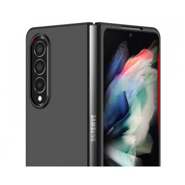 Husa pentru Samsung Galaxy Z Fold 4 din policarbonat cu protectie pentru camere, Negru