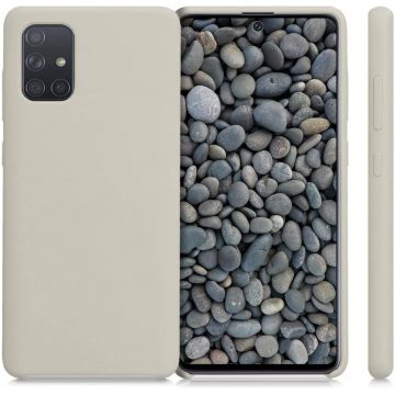 Husa protectie pentru Samsung Galaxy A72 5G ultra slim din silicon Gri,silk touch, interior din catifea