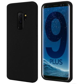 Husa protectie pentru Samsung Galaxy S9 ultra slim din silicon Negru,silk touch, interior din catifea Husa protectie pentru Samsung Galaxy S9 ultra slim din silicon Negru,silk touch, interior din catifea