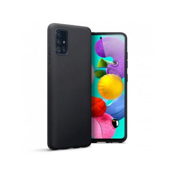 Husa Samsung Galaxy A51, ultra slim silicon si catifea, Negru Husa Samsung Galaxy A51, ultra slim silicon si catifea, Negru