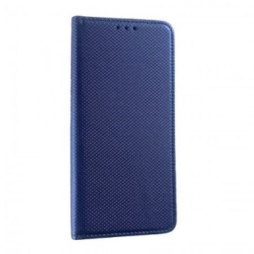 Husa Smart Book Case compatibila cu Samsung A23 5G cu inchidere magnetica, piele ecologica, Albastru inchis