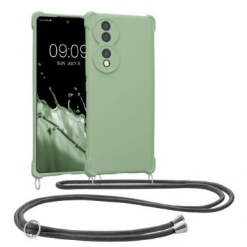 Bumper kwmobile pentru Honor 70, Silicon, Verde, 59903.172