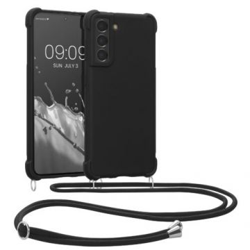 Bumper kwmobile pentru Samsung Galaxy S21, Silicon, Negru, 54503.01