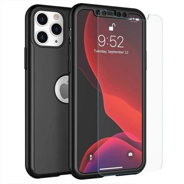 Husa Apple iPhone 5/5S/SE Full Cover 360 Negru + Folie de protectie