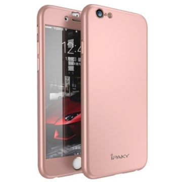 Husa Apple iPhone 6/6S Plus IPAKY Full Cover 360 Roz Auriu + Folie Cadou