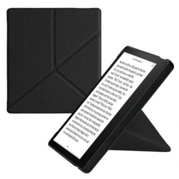 Husa kwmobile pentru Amazon Kindle Oasis 10, Piele ecologica, Negru, 59392.01