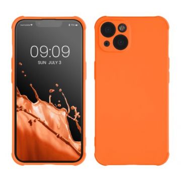 Husa kwmobile pentru Apple iPhone 13/iPhone 14, Silicon, Portocaliu, 60223.150
