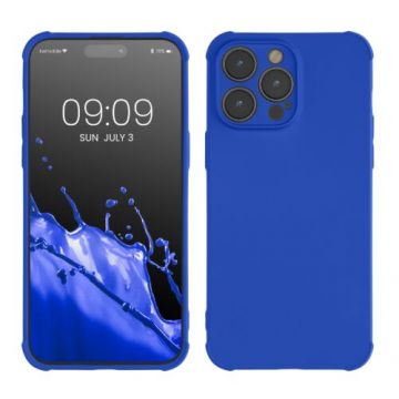 Husa kwmobile pentru Apple iPhone 14 Pro Max, Silicon, Albastru, 60222.134