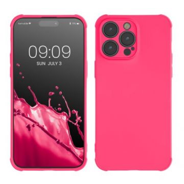 Husa kwmobile pentru Apple iPhone 14 Pro Max, Silicon, Roz, 60222.77