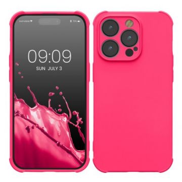 Husa kwmobile pentru Apple iPhone 14 Pro, Silicon, Roz, 60221.77