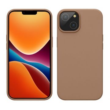 Husa kwmobile pentru Apple iPhone 14, Silicon, Maro, 59071.246