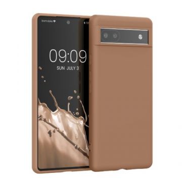Husa kwmobile pentru Google Pixel 6a, Silicon, Maro, 57799.246