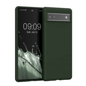 Husa kwmobile pentru Google Pixel 6a, Silicon, Verde, 57799.118