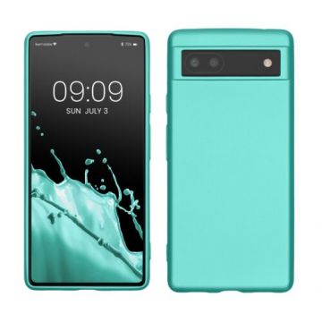 Husa kwmobile pentru Google Pixel 6a, Silicon, Verde, 57960.128