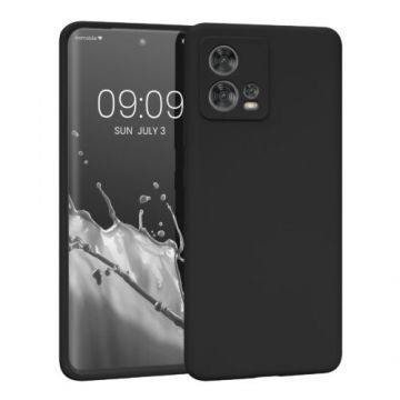 Husa kwmobile pentru Motorola Edge 30 Fusion, Silicon, Negru, 60077.01