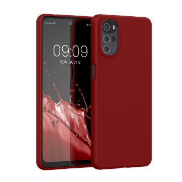 Husa kwmobile pentru Motorola Moto G22, Silicon, Visiniu, 58208.209