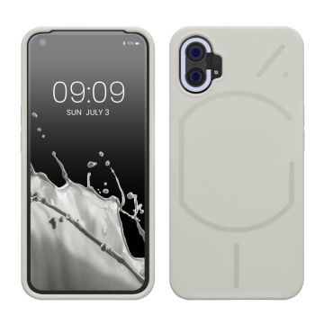 Husa kwmobile pentru Nothing Phone 1, Silicon, Alb, 59912.02