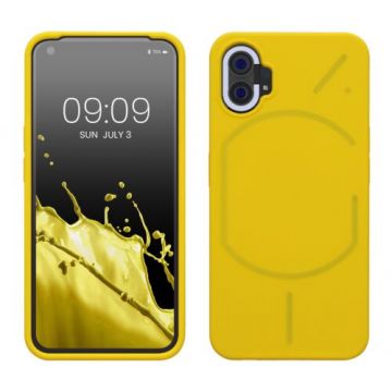 Husa kwmobile pentru Nothing Phone 1, Silicon, Galben, 59912.165