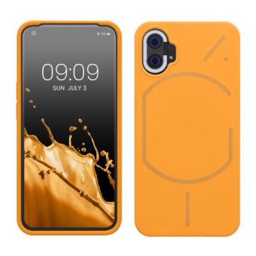 Husa kwmobile pentru Nothing Phone 1, Silicon, Portocaliu, 59912.150