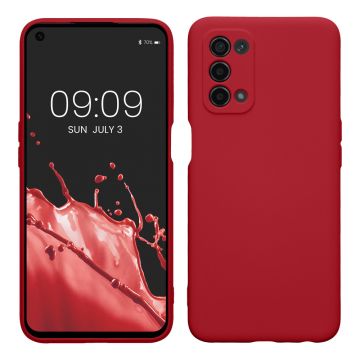 Husa kwmobile pentru OPPO A74 5G/A54 5G, Silicon, Rosu, 57571.100